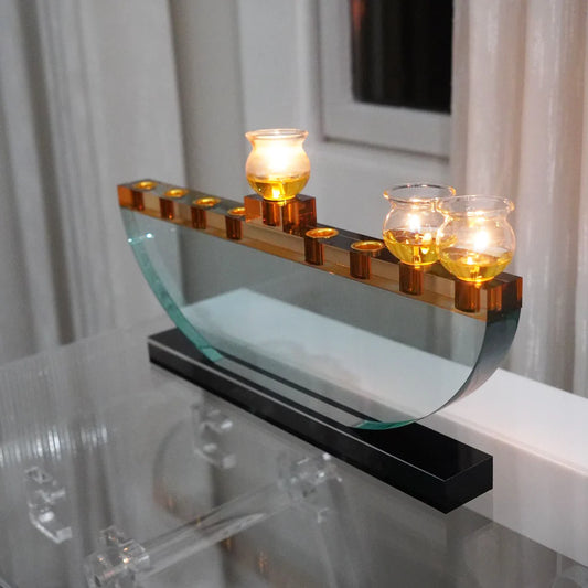 Lucite Modern Luxury Menorah