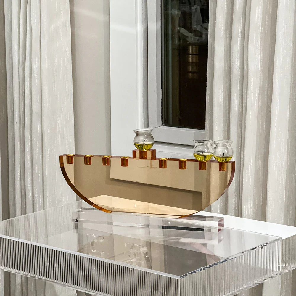 Lucite Modern Luxury Menorah