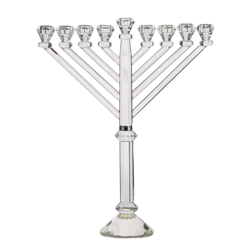Large Crystal Chanukah Menorah