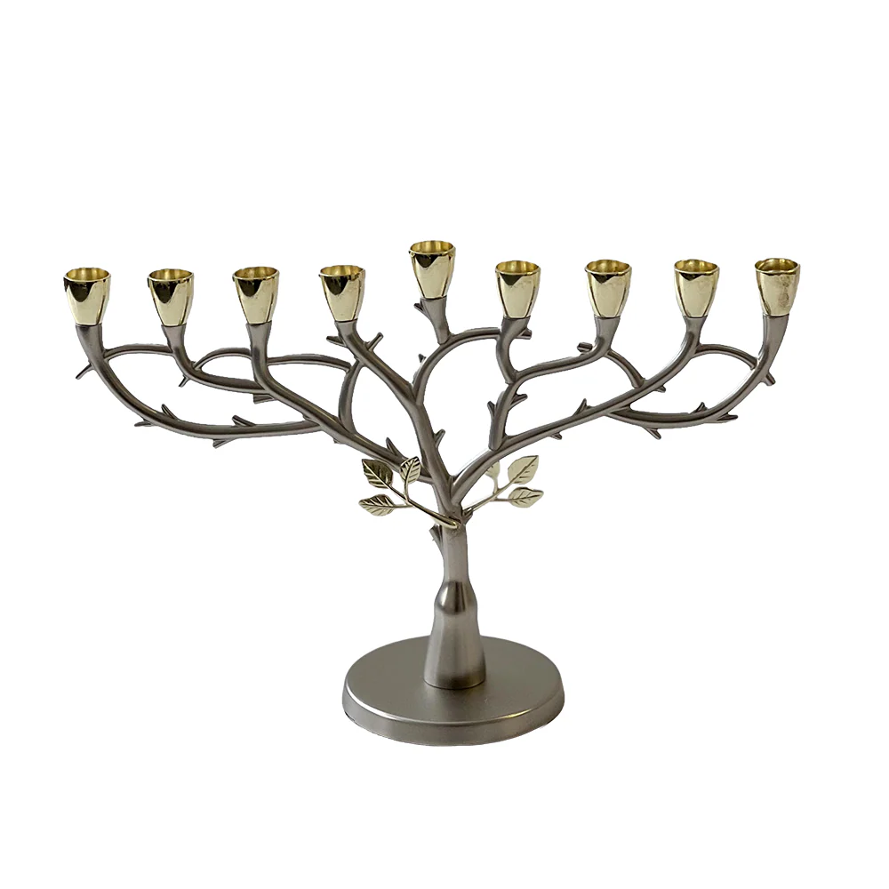 Tree Design Metal Menorah