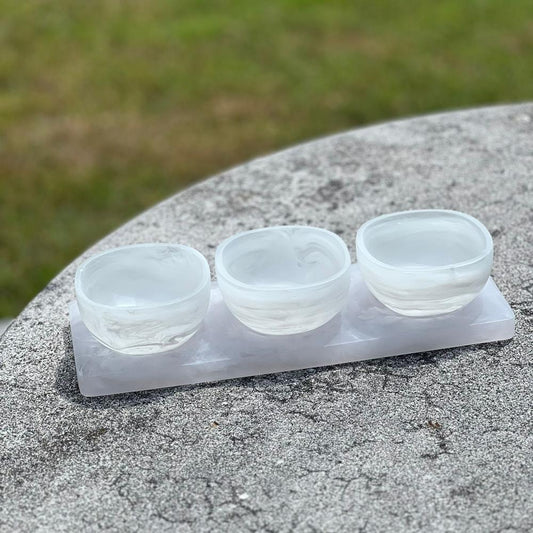 Resin Dip Bowls and Tray