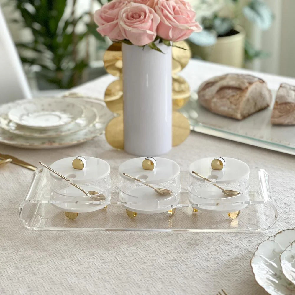 Lucite Dip Tray with Tray