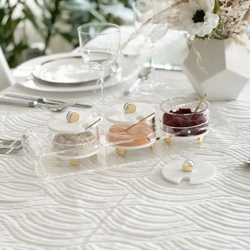 Lucite Dip Tray with Tray