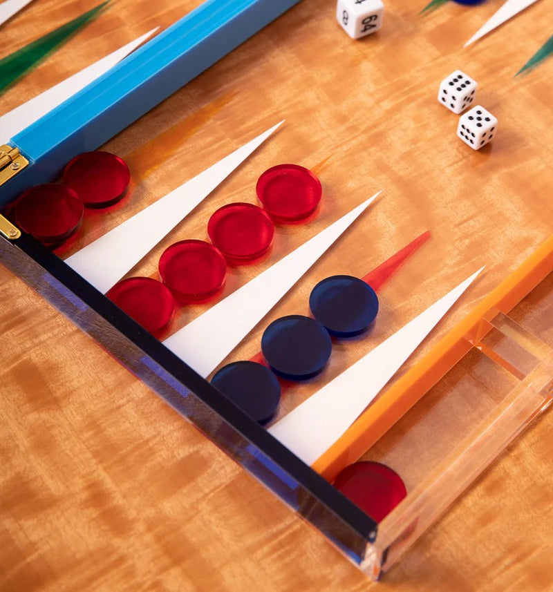 Lucite backgammon