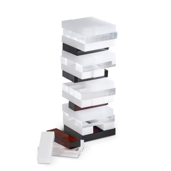 Lucite Acrylic Falling Blocks Jenga Game