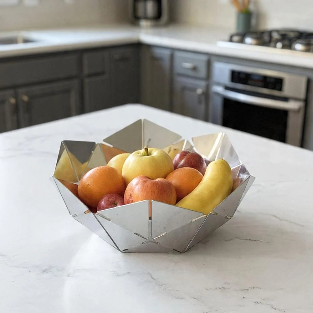 Geometric Stainless Steel Bowl