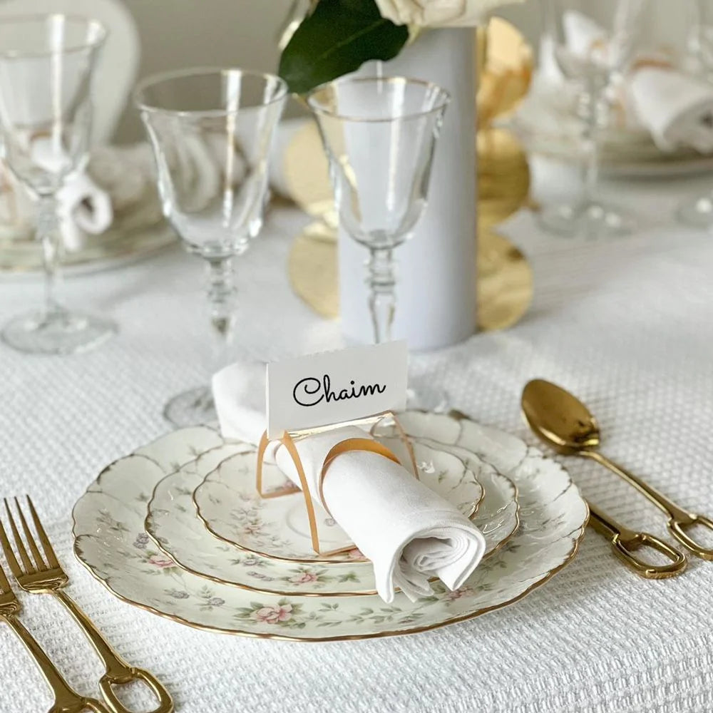 Napkin Rings with Slots For Place Cards 4pk