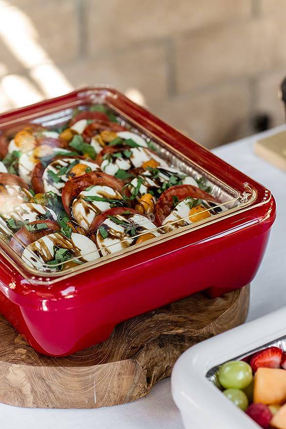Foil Pan Carrier Holder with Lid- For Disposable Tins