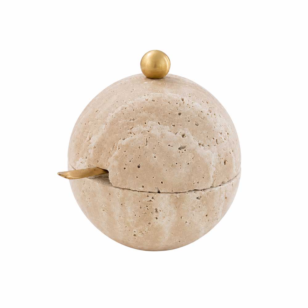Travertine Honey Dish for Rosh Hashanah