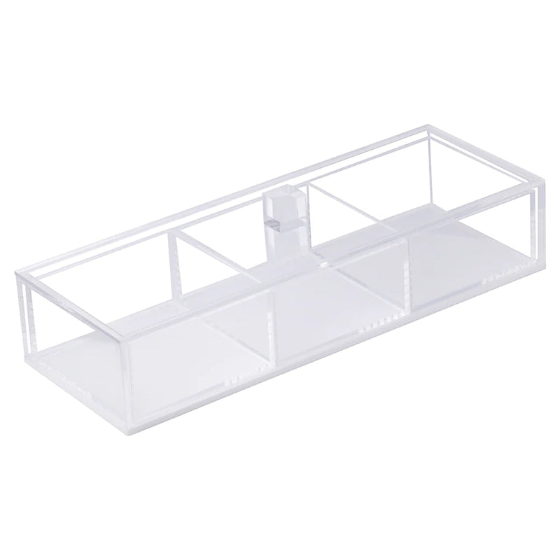 Lucite three sectional serving tray