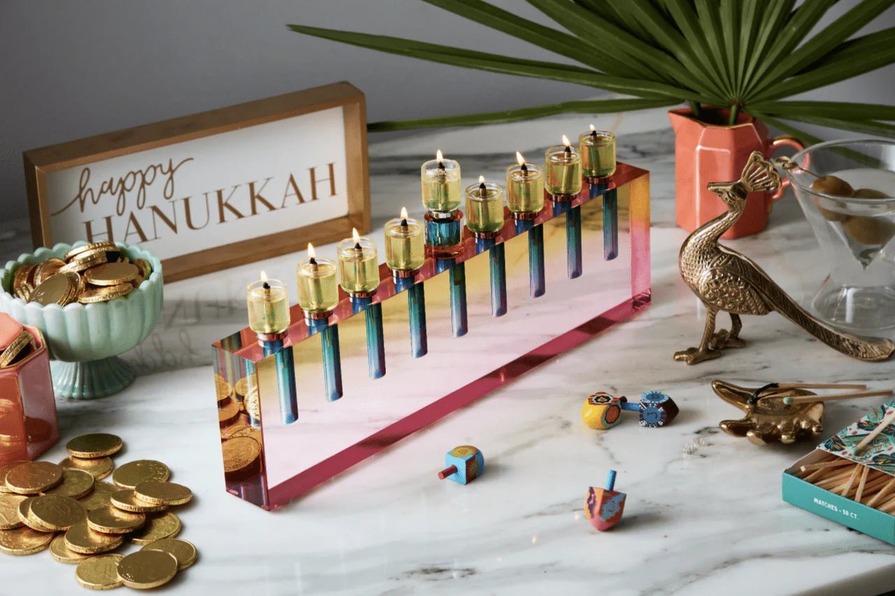 Acrylic Oil Menorah for Chanukah - Little Somethings NYC