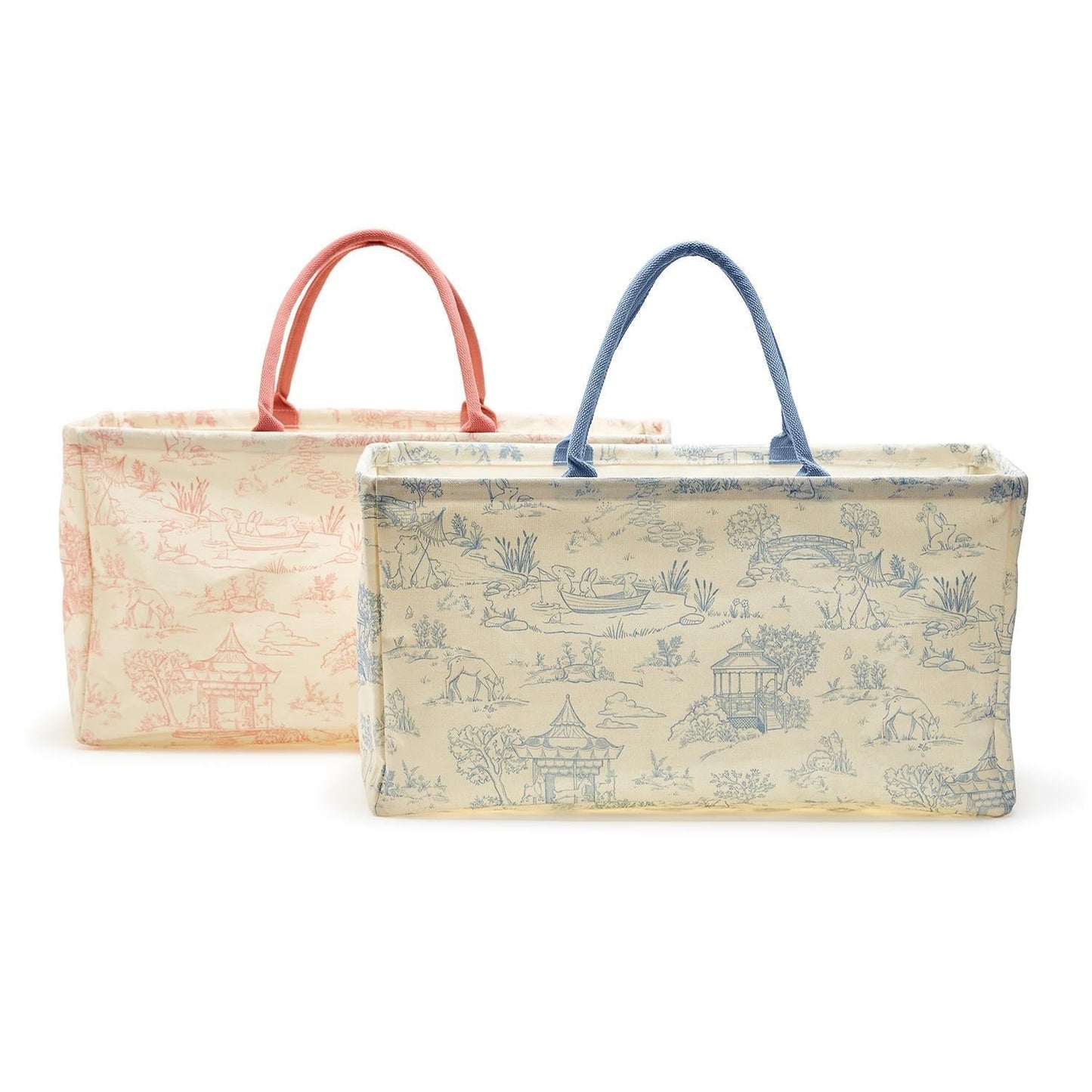 Animal Toile Hamper/Storage Tote Assorted 2 Colors - Little Somethings NYC