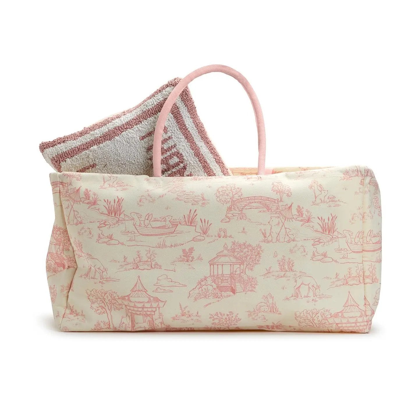 Animal Toile Hamper/Storage Tote Assorted 2 Colors - Little Somethings NYC