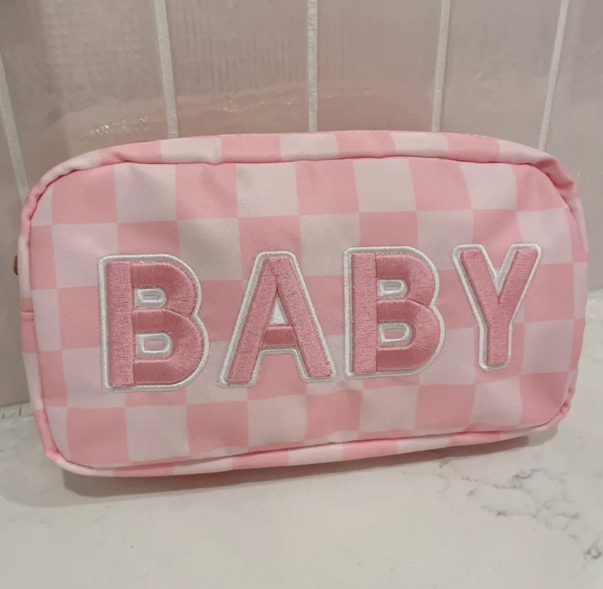 Baby checkered pouch bag - Little Somethings NYC