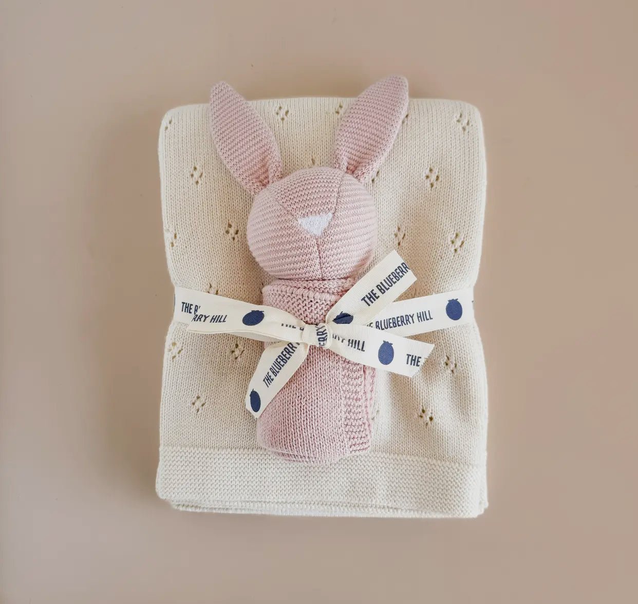 Blush Bunny Lovey Blanket Set - Little Somethings NYC