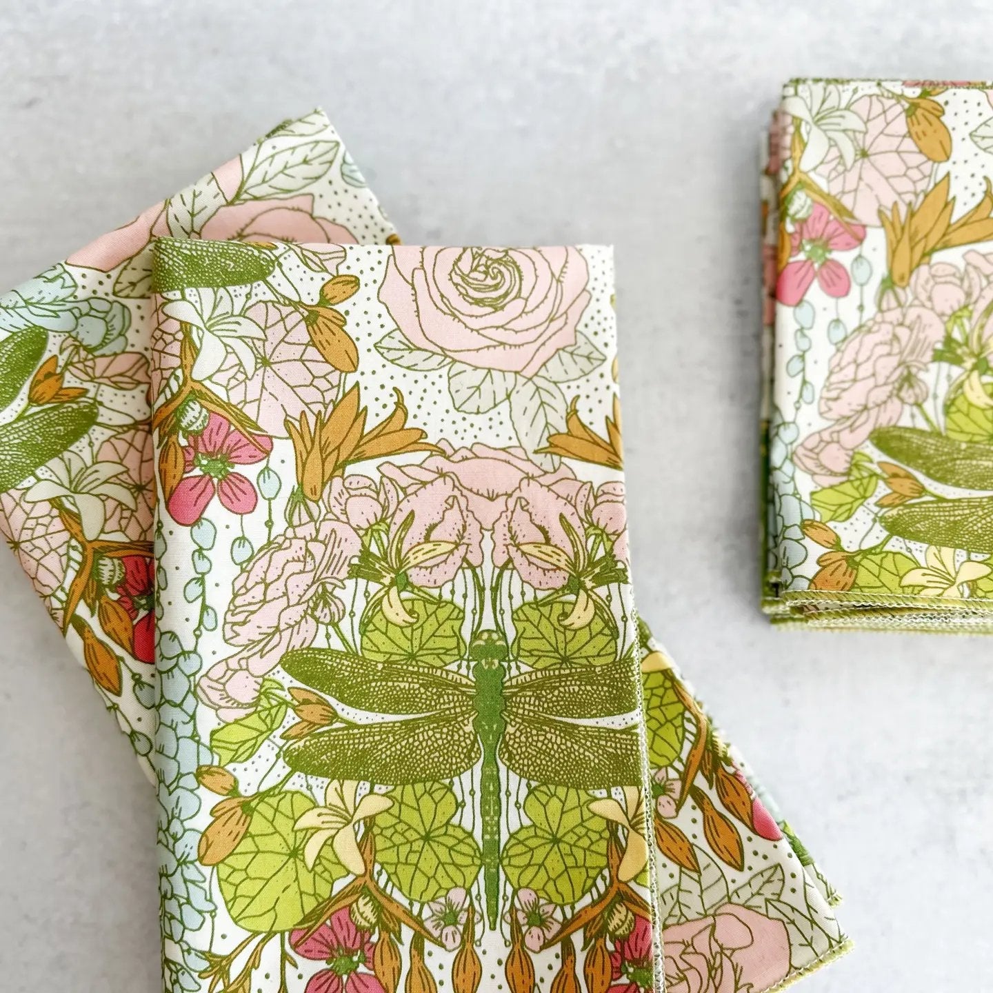 Dragonfly Garden Cloth Napkins, Set of Four - Little Somethings NYC