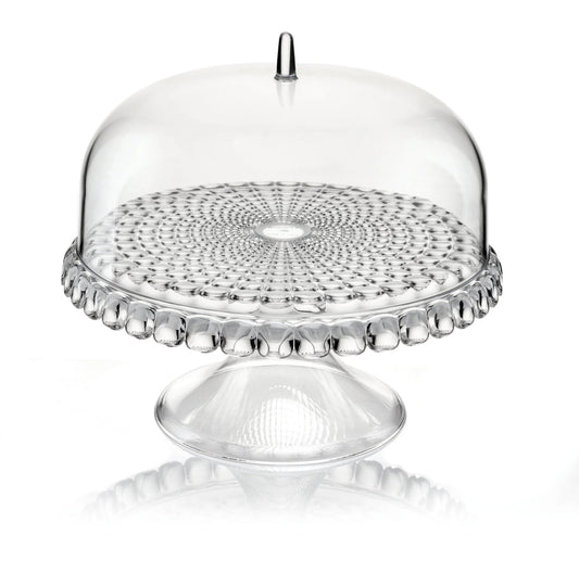 Guzzini - Tiffany - Small Cake Stand With Dome | 12 inch - Little Somethings NYC