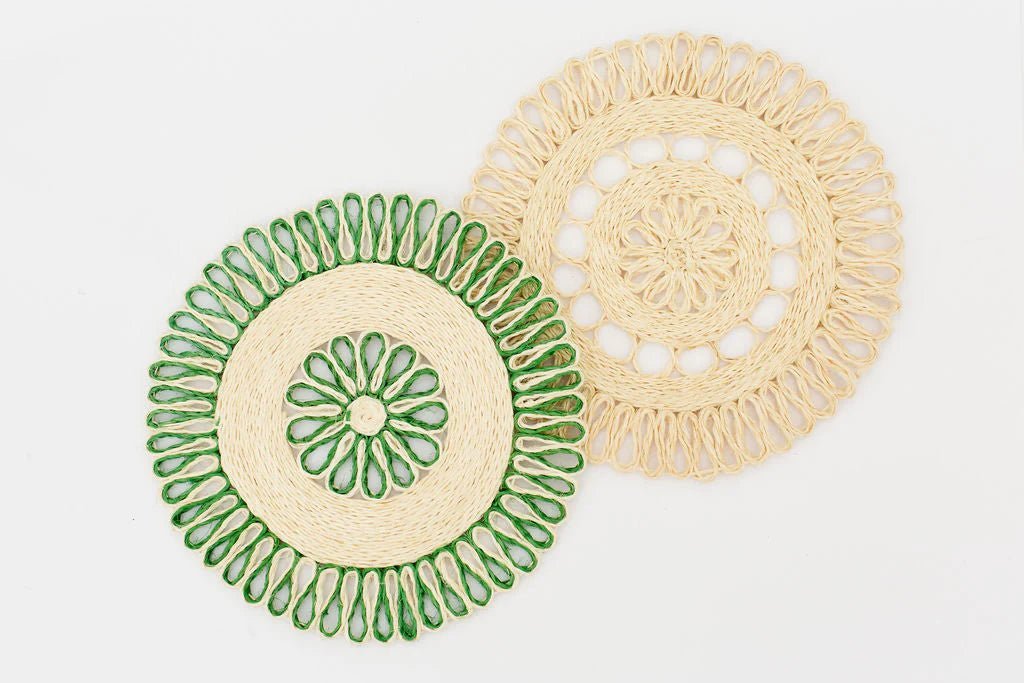 Handwoven Colorful Seagrass Placemats for Table - Little Somethings NYC