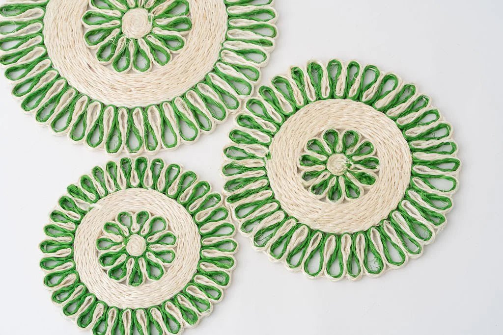 Handwoven Colorful Seagrass Placemats for Table - Little Somethings NYC