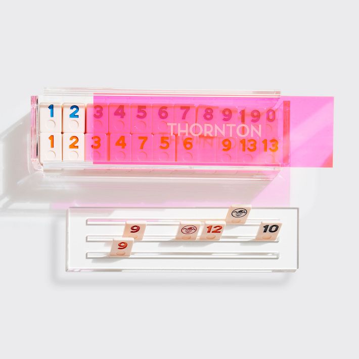 Lucite Acrylic Rummikub Tile Game Set