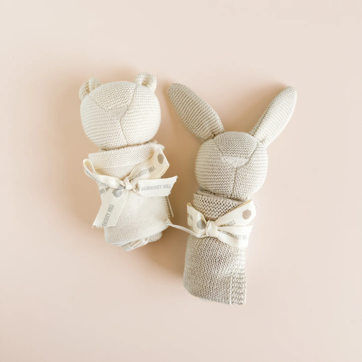 Pique Blanket & Blush Bunny Lovey Gift Set | Organic Cotton