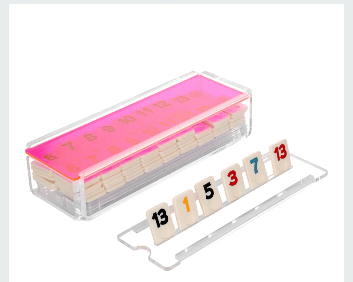 Lucite Acrylic Rummikub Tile Game Set - Little Somethings NYC