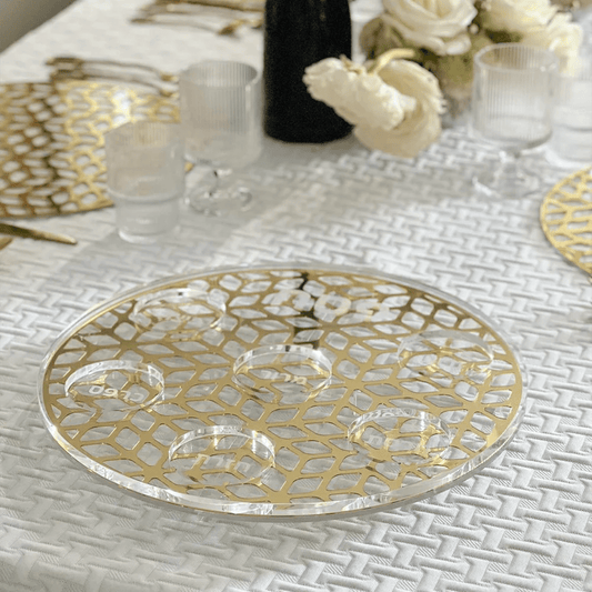 Lucite & Laser Cut Seder Plate - Little Somethings NYC